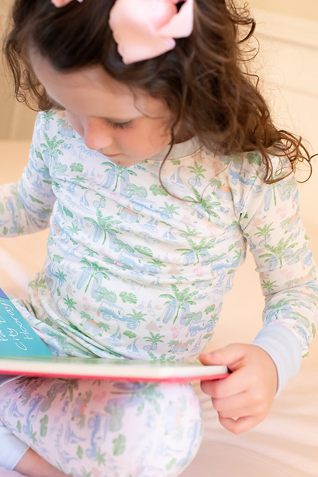 Emerald Coast Long Set in Blue