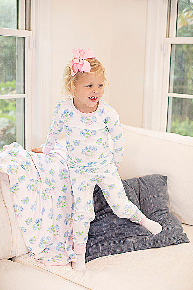 Sweet Hydrangea Girls Long Set