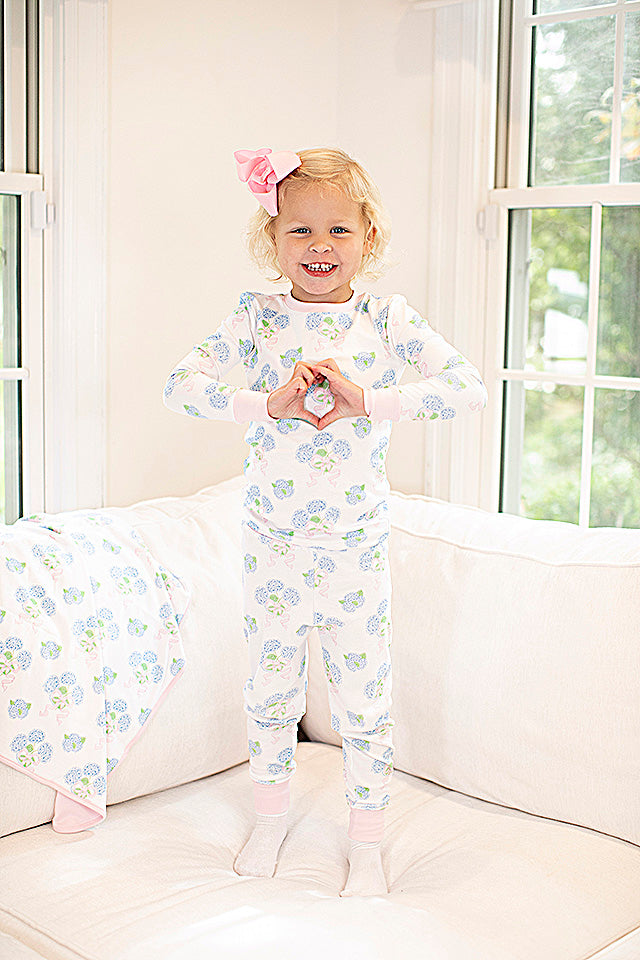 Sweet Hydrangea Girls Long Set