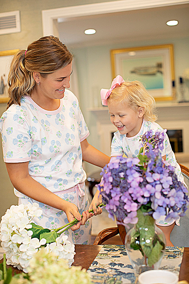 Sweet Hydrangea Girls Short Set