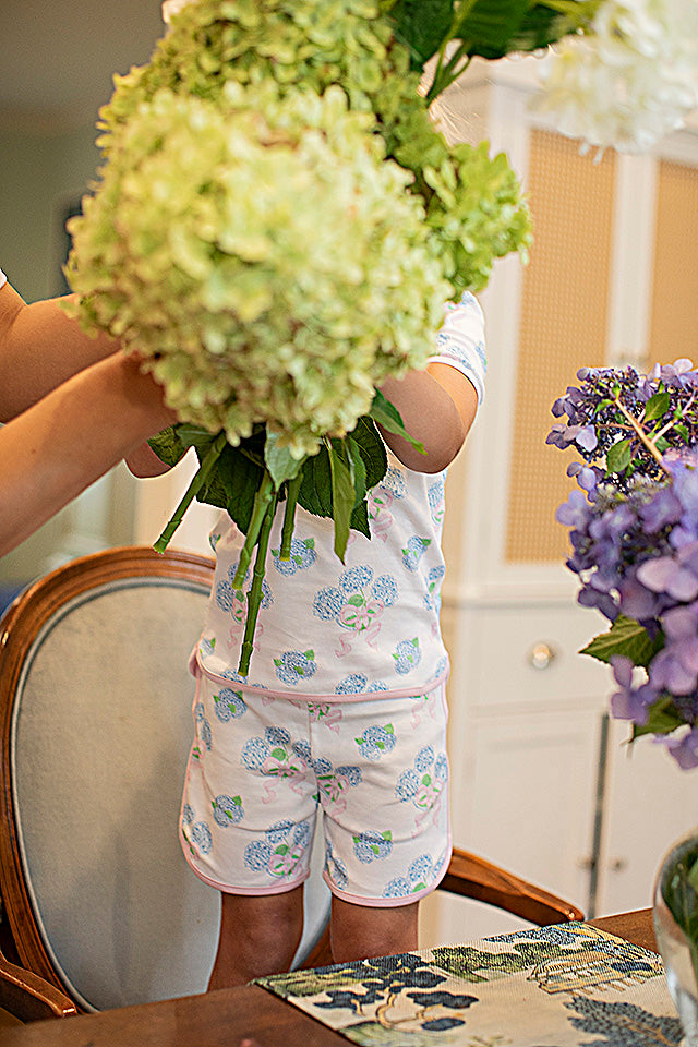 Sweet Hydrangea Girls Short Set