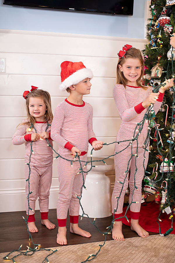 Candy Cane Christmas Youth Two Piece Long Set