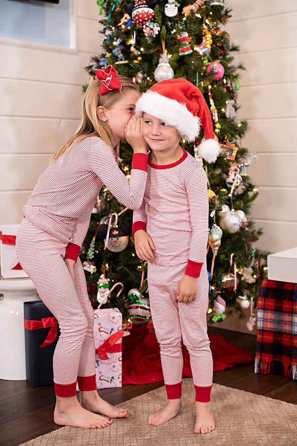 Candy Cane Christmas Youth Two Piece Long Set
