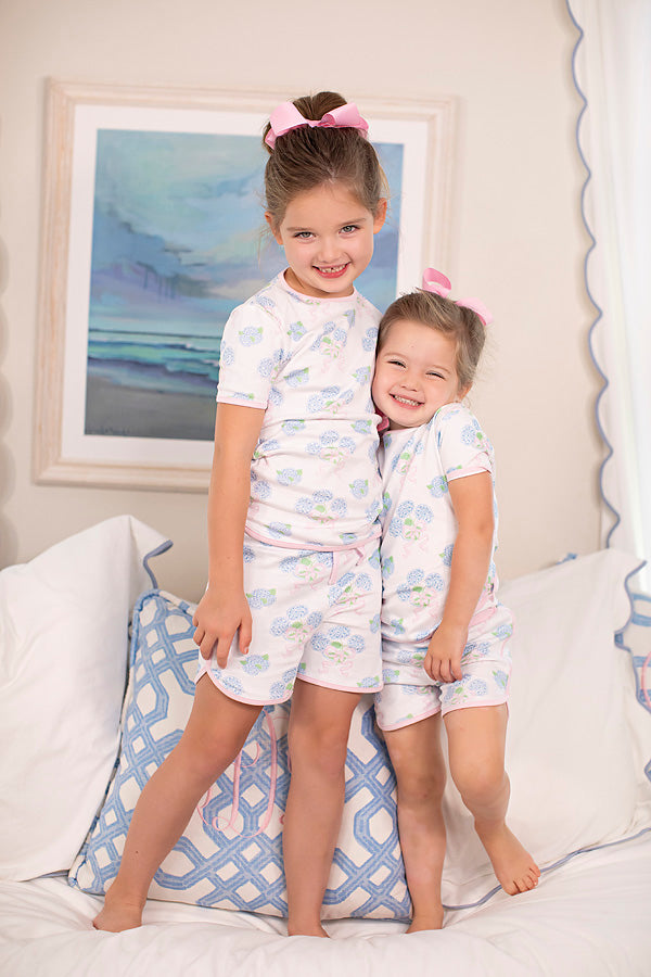 Sweet Hydrangea Girls Short Set