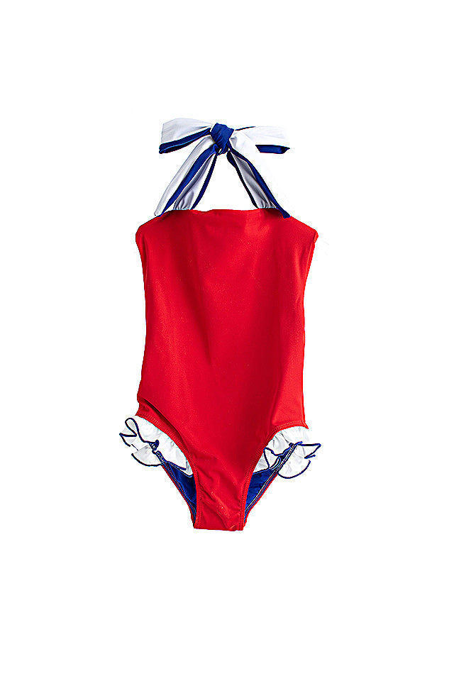 Hadley Girls Halter Suit Patriot Collection