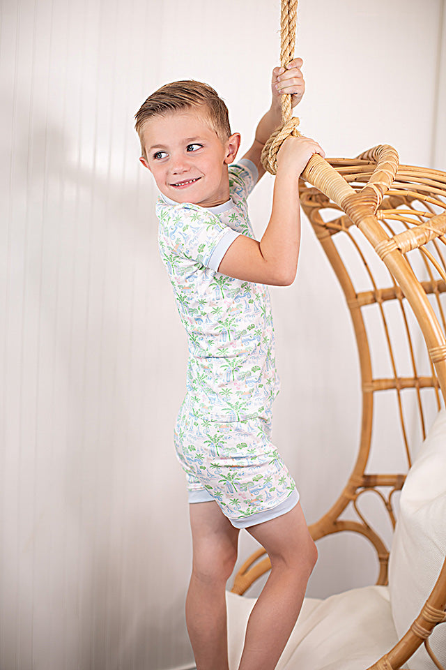 Emerald Coast Short Set in Blue