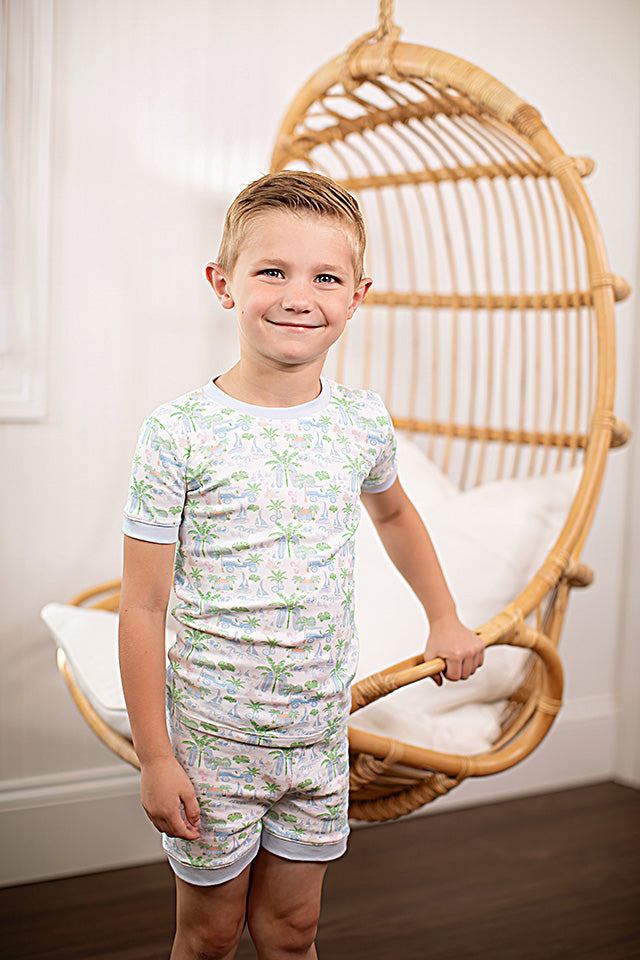 Emerald Coast Short Set in Blue