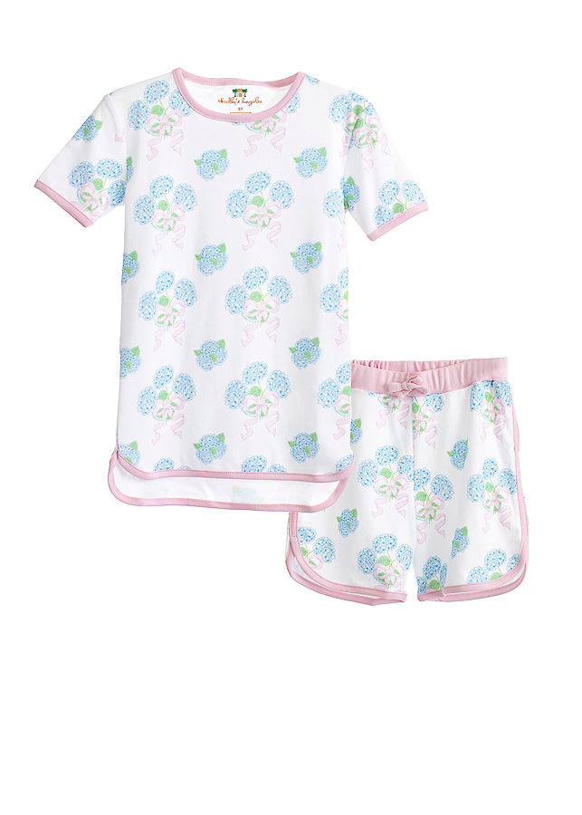 Sweet Hydrangea Girls Short Set