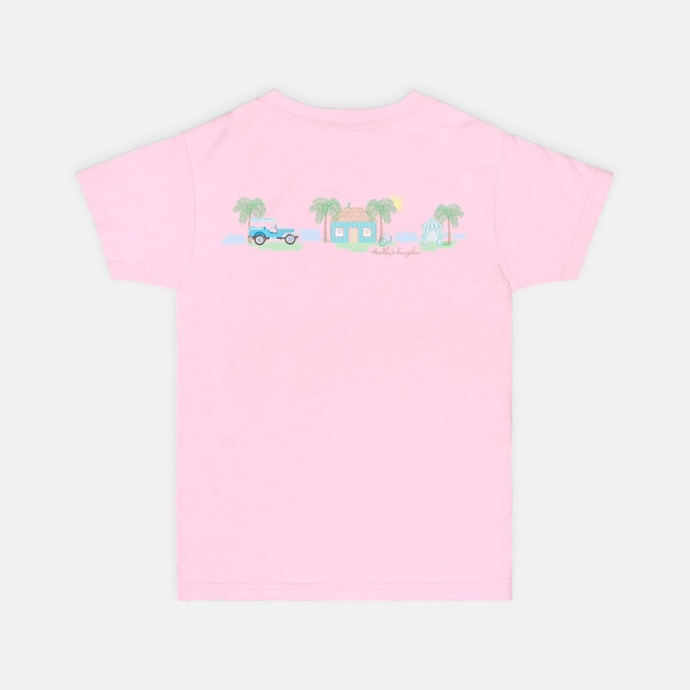 Hadley's Bungalow Comfort Color Unisex Youth T-Shirt in Pink