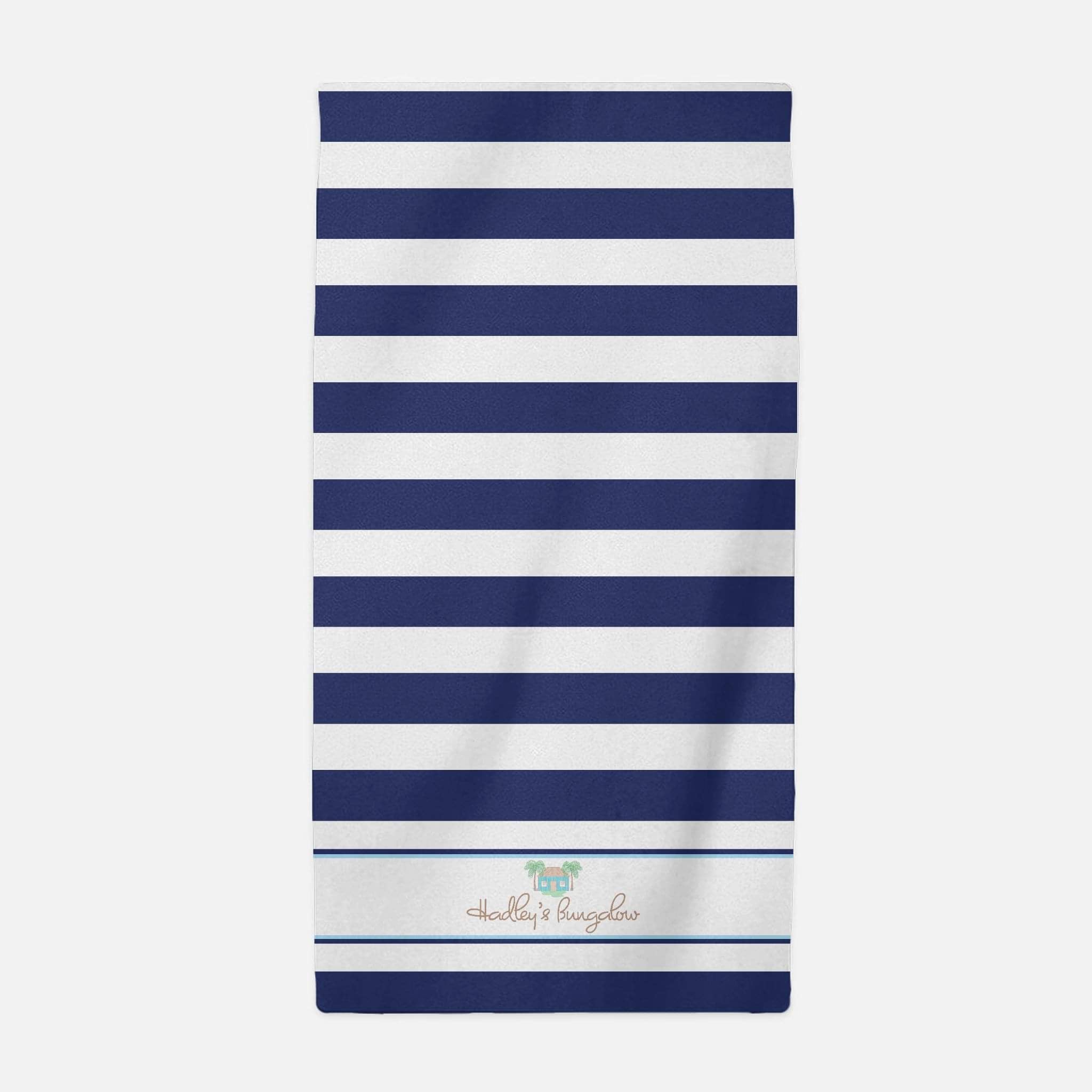 Caribbean Regatta Stripes Beach Towel