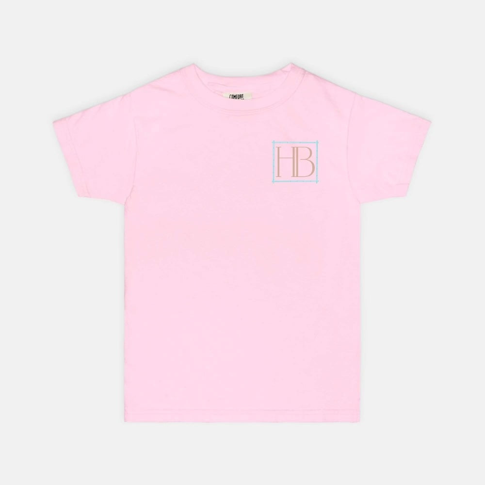 Hadley's Bungalow Comfort Color Unisex Youth T-Shirt in Pink