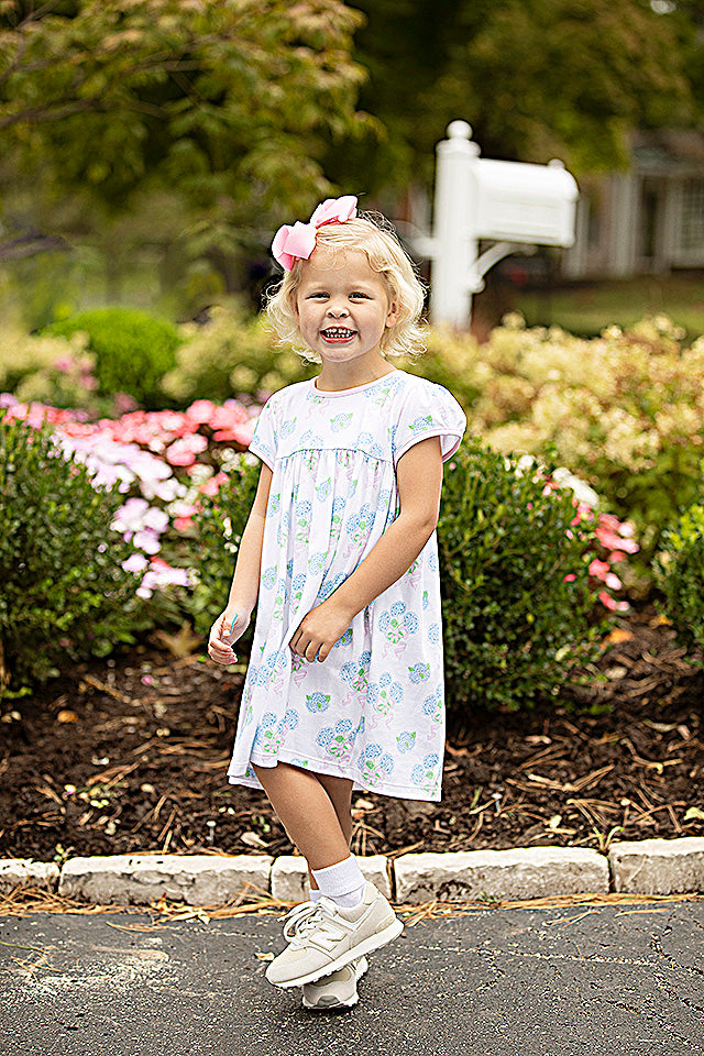 spring dress for girls 100% Pima Cotton Dress for Girls in Sweet Hydrangea