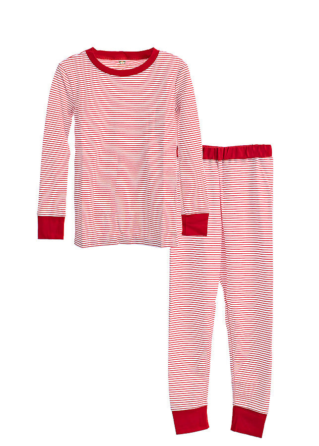 Candy Cane Christmas Youth Two Piece Long Set